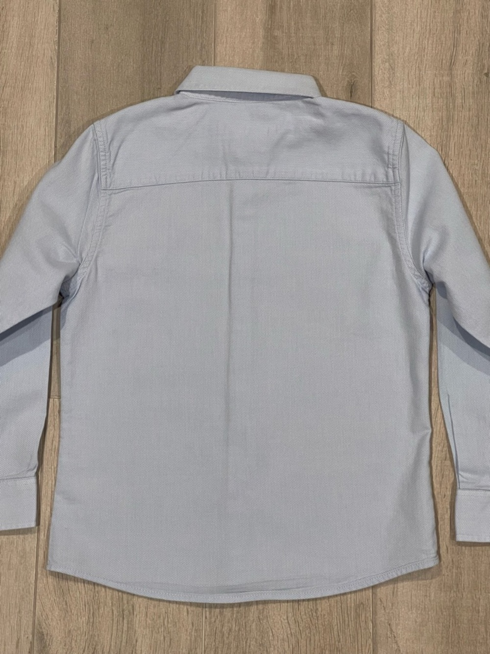 ZARA Boys Slim Fit Dress Shirt Size 7 (122 cm) Light Blue Button Down - Picture 3 of 9